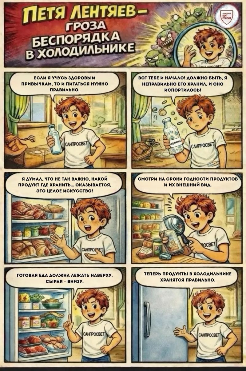 Комикс Петя холодильник 1